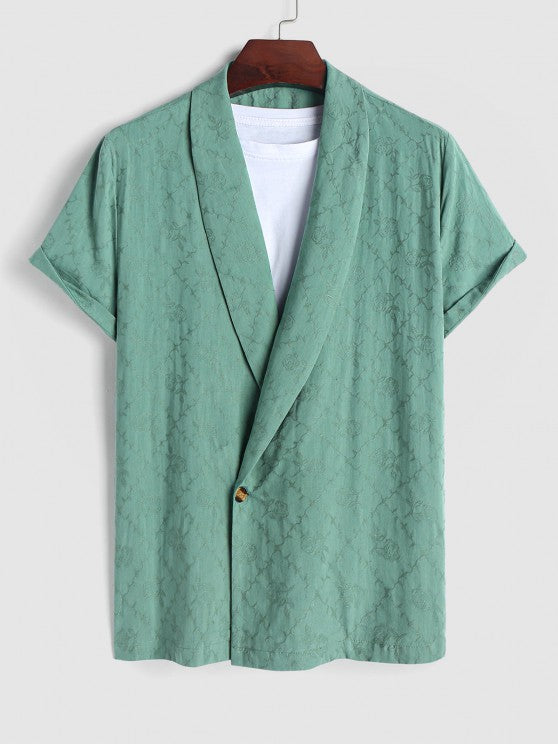 Short Sleeves Shirt And Drawstring Shorts - Grafton Collection