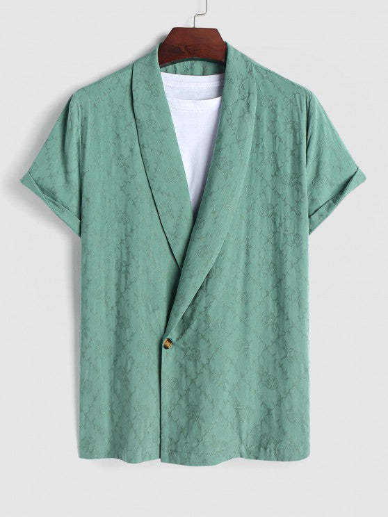 Short Sleeves Shirt And Drawstring Shorts - Grafton Collection