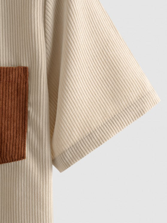 Half Button Pocket Shirt And Shorts - Grafton Collection