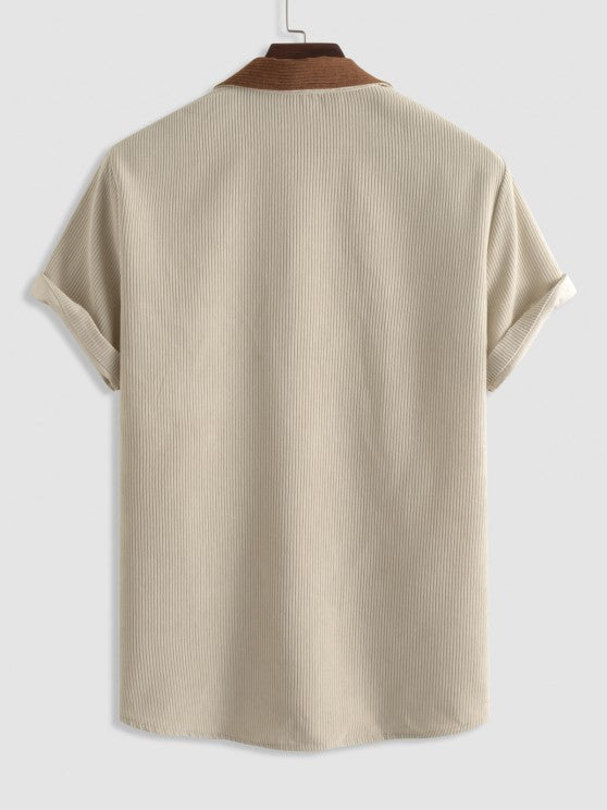 Half Button Pocket Shirt And Shorts - Grafton Collection