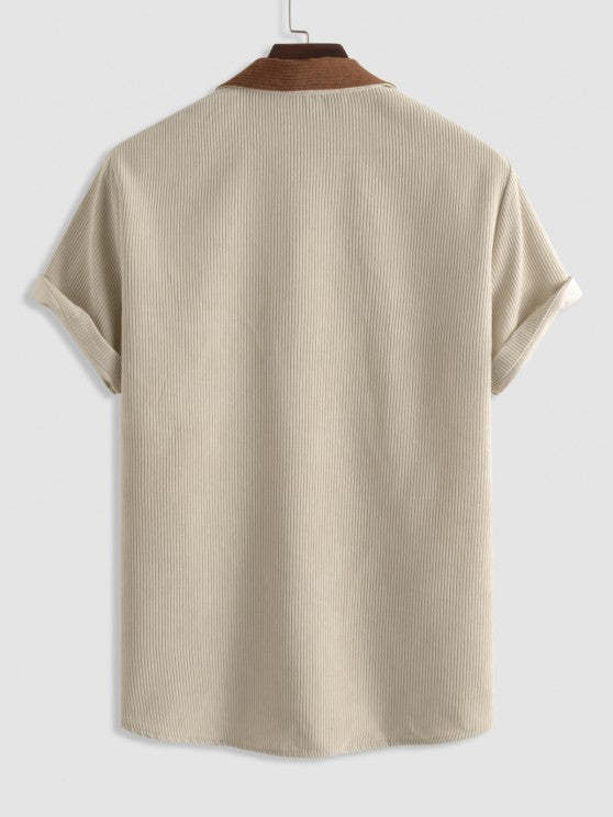 Half Button Pocket Shirt And Shorts - Grafton Collection