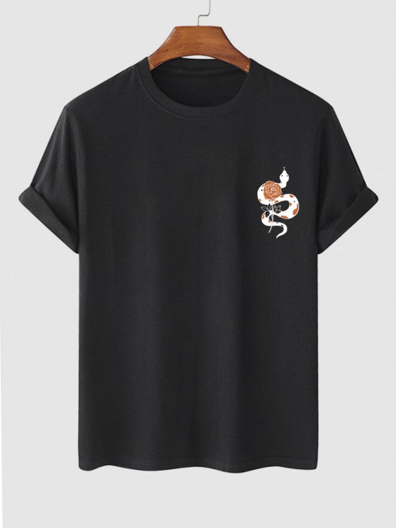 Graphic Pattern T-Shirt And Casual Shorts - Grafton Collection