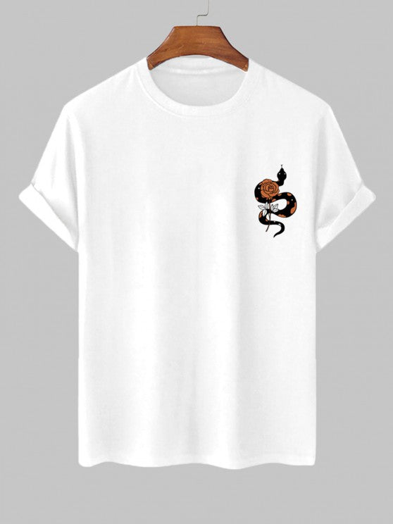 Graphic Pattern T-Shirt And Casual Shorts - Grafton Collection