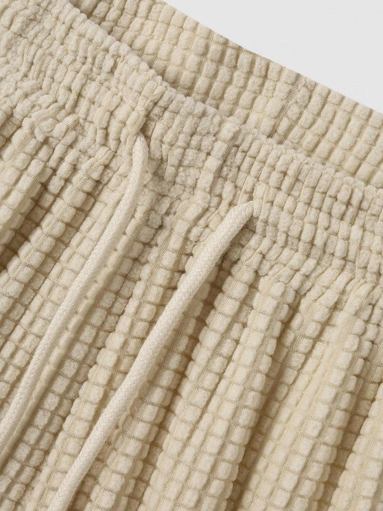 Solid Textured T Shirt And Short - Grafton Collection