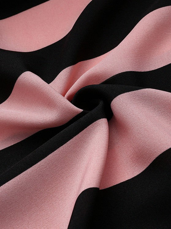 Lapel Collar Shirt And Drawstring Shorts Set - Grafton Collection