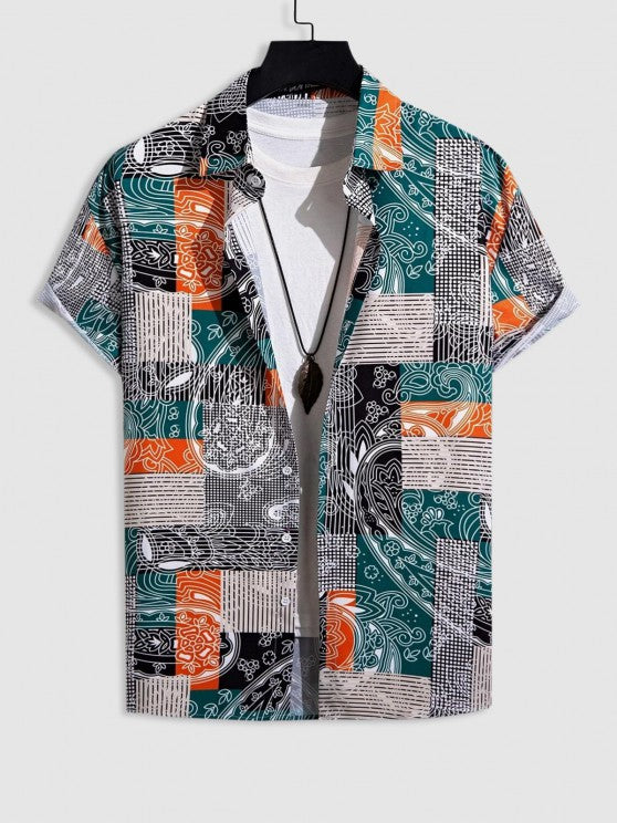 Floral Pattern Shirt And Shorts - Grafton Collection