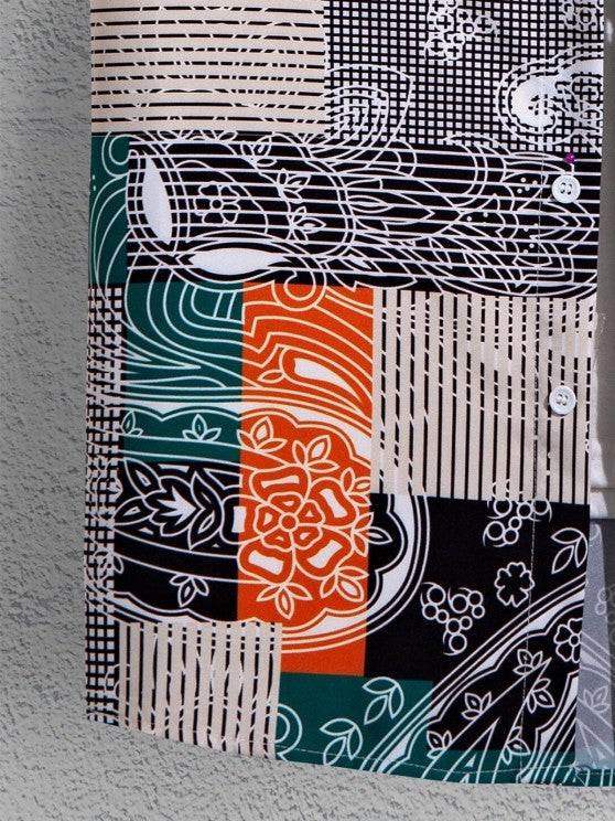 Floral Pattern Shirt And Shorts - Grafton Collection