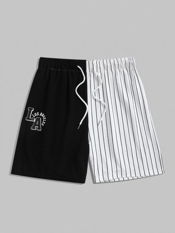 Striped Printed T-Shirt And Shorts - Grafton Collection