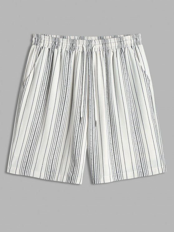 Vertical Stripe Casual Shirt And Shorts - Grafton Collection