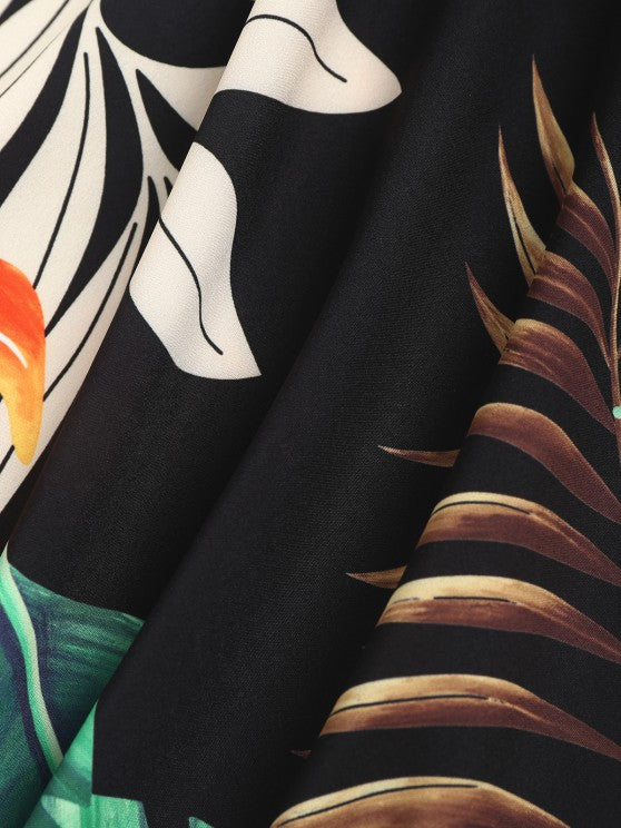 Palm Leaves Printed Shirt And Shorts - Grafton Collection