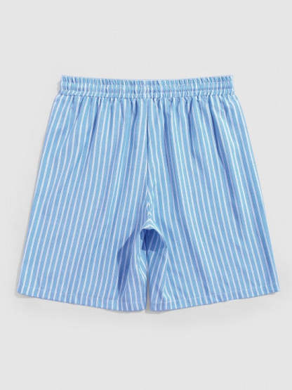 Casual Striped Shirt And Shorts Set - Grafton Collection