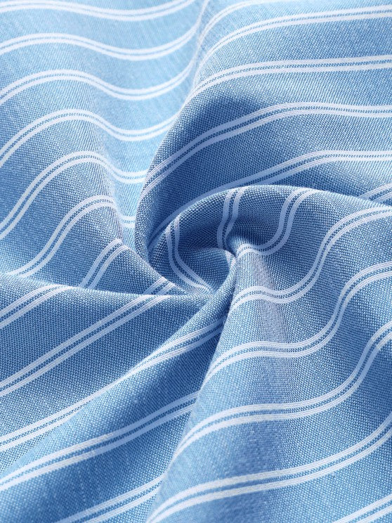 Casual Striped Shirt And Shorts Set - Grafton Collection