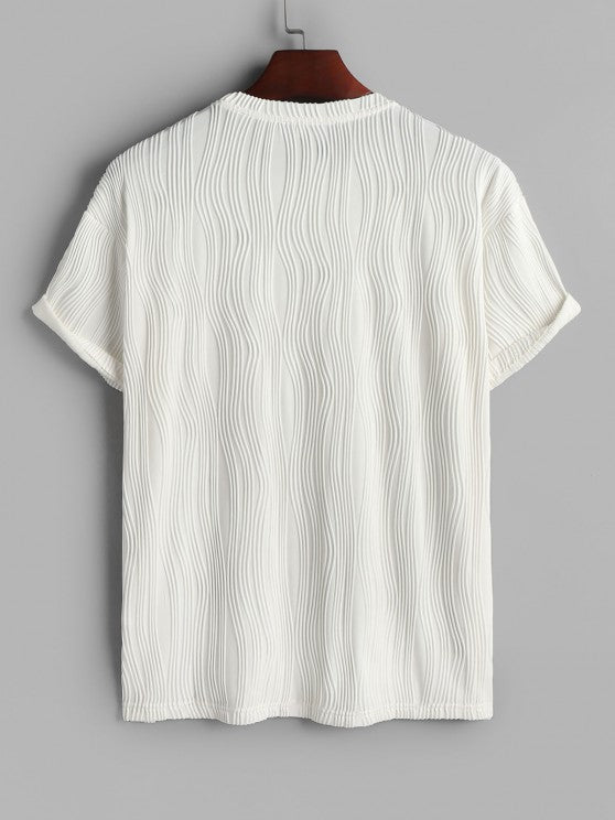 Textured Fluffy Letter T Shirt And Shorts - Grafton Collection