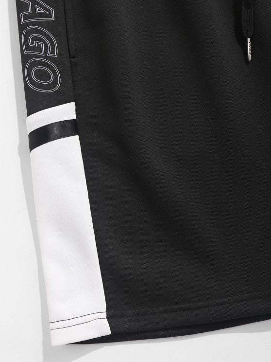 Vertical Striped Pattern T Shirt And Shorts - Grafton Collection