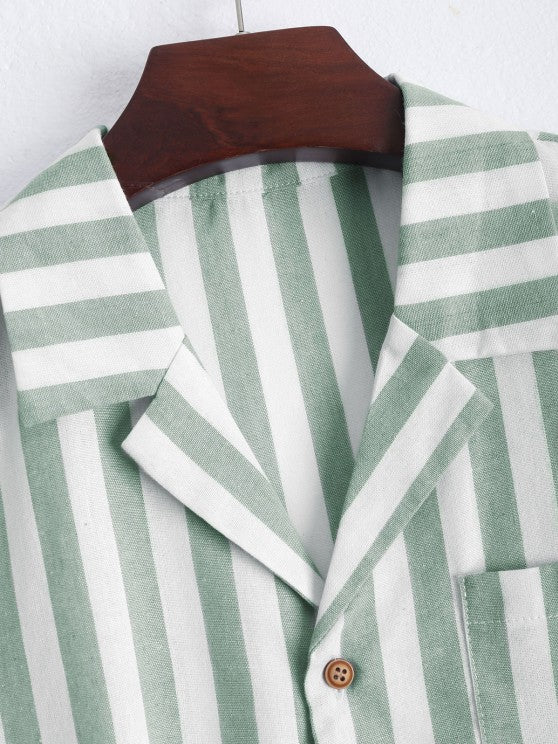 Vertical Striped Shirt And Pants - Grafton Collection