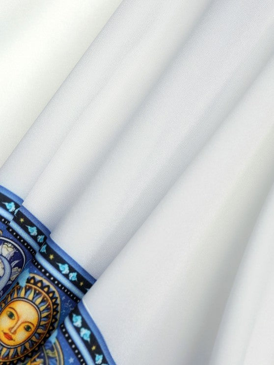 Galaxy Print Shirt And Drawstring Shorts Set - Grafton Collection