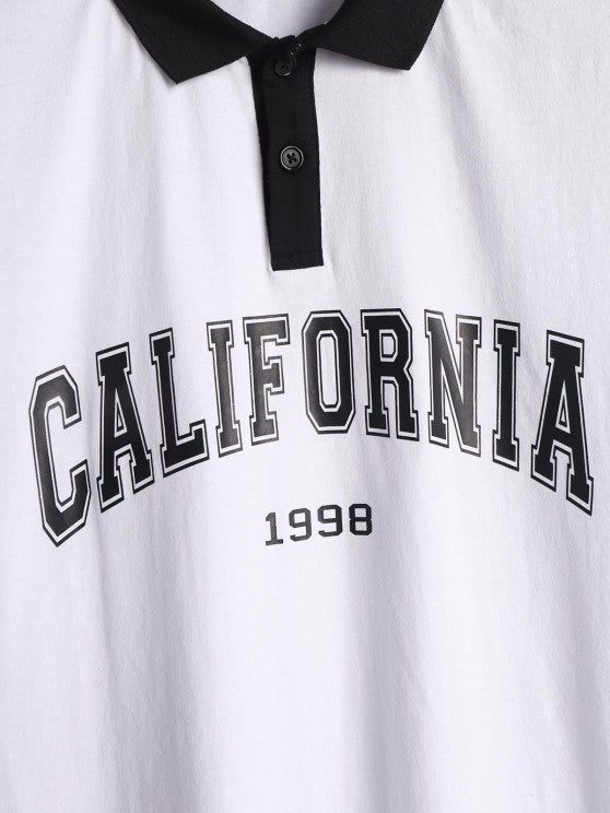 Polo Collared T-shirt And Striped Shorts - Grafton Collection