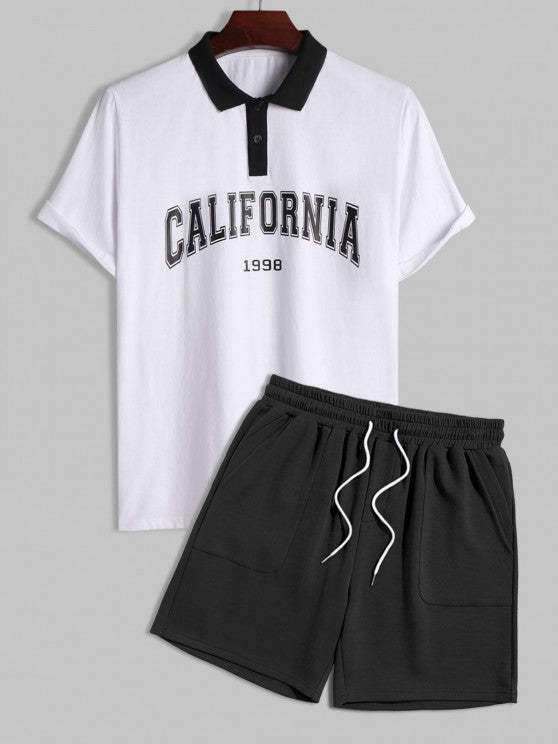 Short Sleeves T Shirt And Sweat Shorts - Grafton Collection