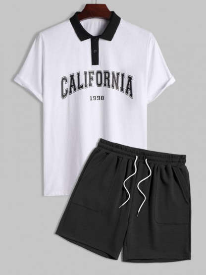 Short Sleeves T Shirt And Sweat Shorts - Grafton Collection