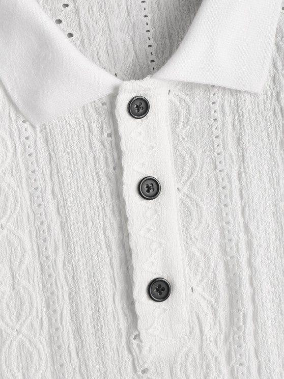 Casual Polo Collar T Shirt With Shorts Set - Grafton Collection