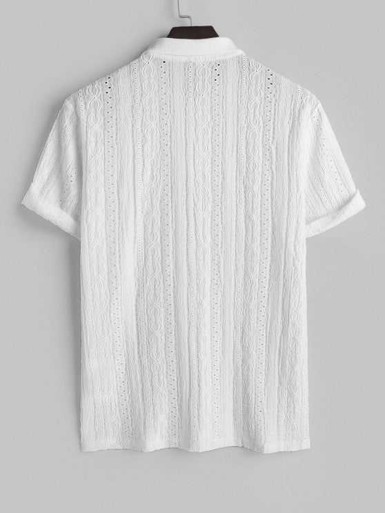 Casual Polo Collar T Shirt With Shorts Set - Grafton Collection