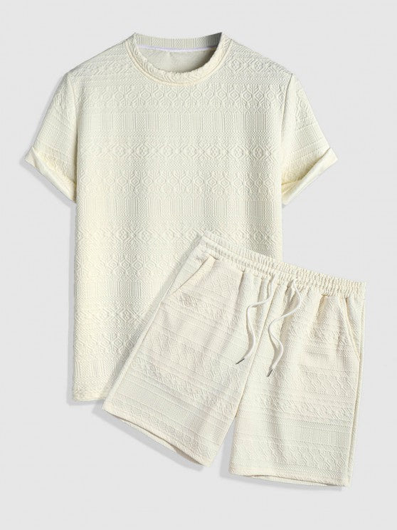 Plain Round Neck T-Shirt And Shorts - Grafton Collection
