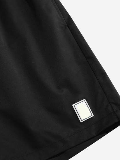 Contrast Vertical Stripes Knit Shirt And Drawstring Shorts Set - Grafton Collection