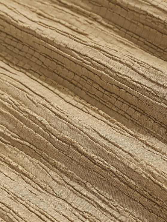 Plain Shirt And Linen Textured Shorts Set - Grafton Collection