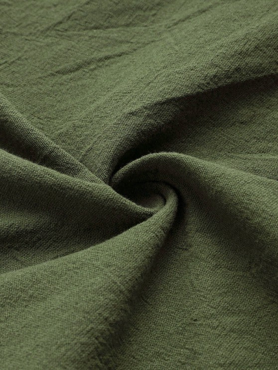 Textured Half Button Shirt And Shorts - Grafton Collection