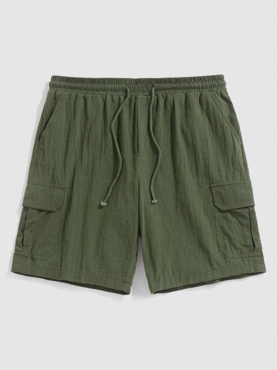 Textured Half Button Shirt And Shorts - Grafton Collection