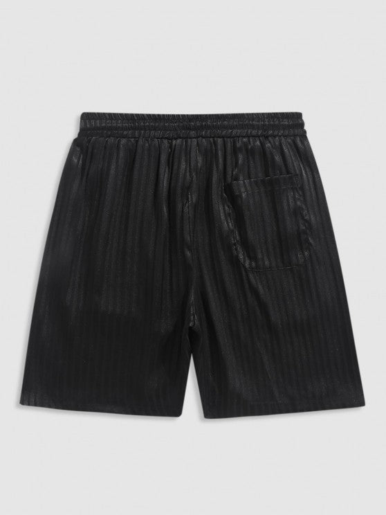 Vertical Striped Shirt And Bermuda Shorts - Grafton Collection