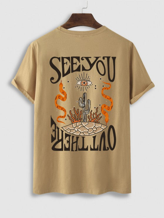 Cactus Graphic T Shirt And Vintage Shorts - Grafton Collection