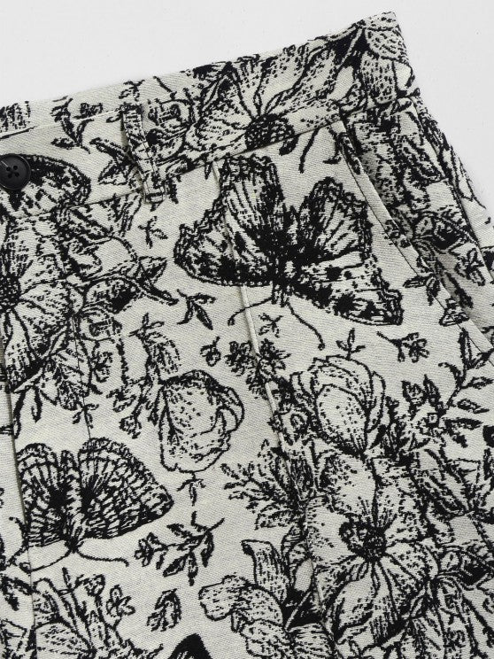 Butterfly Crew Neck Tee T Shirt And Shorts Set - Grafton Collection