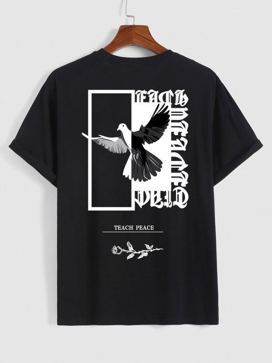 Letter T Shirt And Cargo Pants Set - Grafton Collection