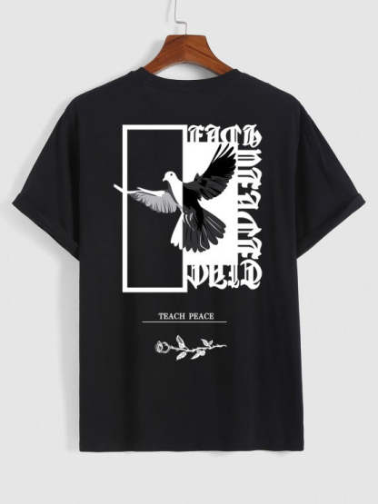 Letter T Shirt And Cargo Pants Set - Grafton Collection