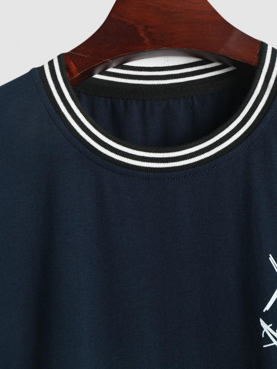 Bear Printed T Shirt And Cargo Shorts - Grafton Collection