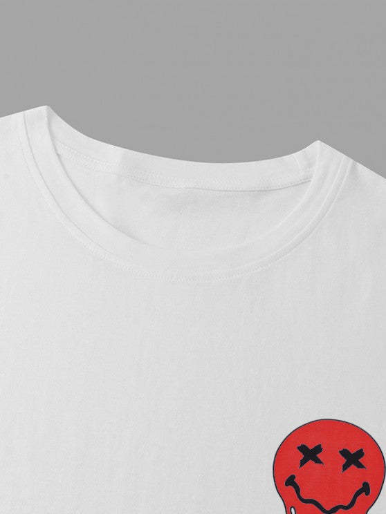 Drippy Smile Graphic Tee And Shorts Set - Grafton Collection