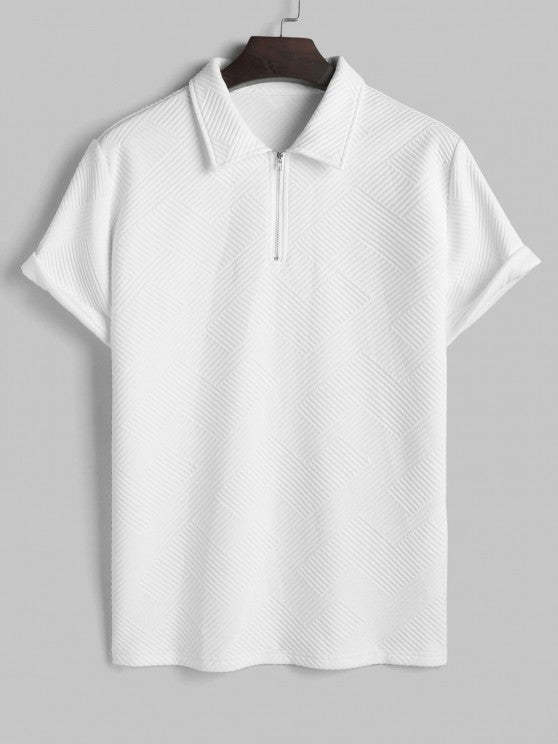 Geometric Polo T Shirt And Shorts Sports Set - Grafton Collection