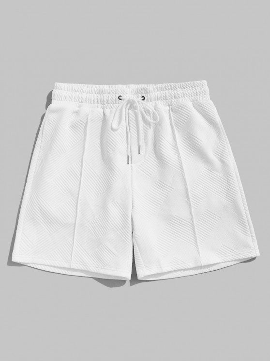 Geometric Polo T Shirt And Shorts Sports Set - Grafton Collection