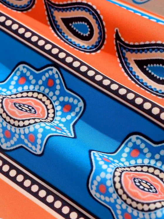 Paisley Print Shirt And Board Shorts Set - Grafton Collection