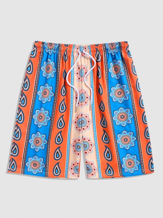 Paisley Print Shirt And Board Shorts Set - Grafton Collection