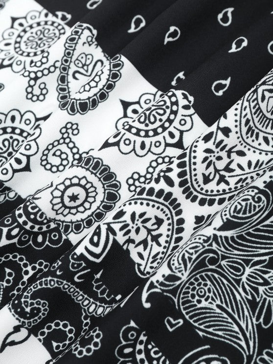 Floral Patchwork Printed Shirt With Shorts - Grafton Collection