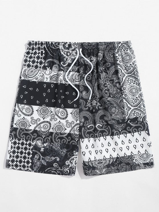 Floral Patchwork Printed Shirt With Shorts - Grafton Collection