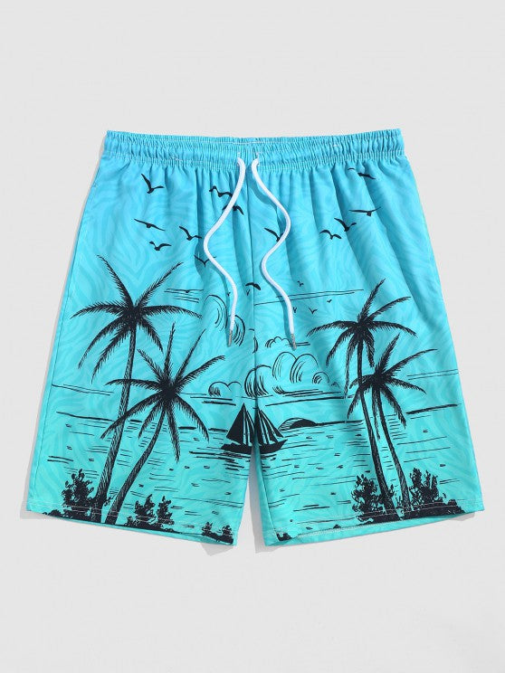 Printed Tree Plant Shirt And Shorts - Grafton Collection