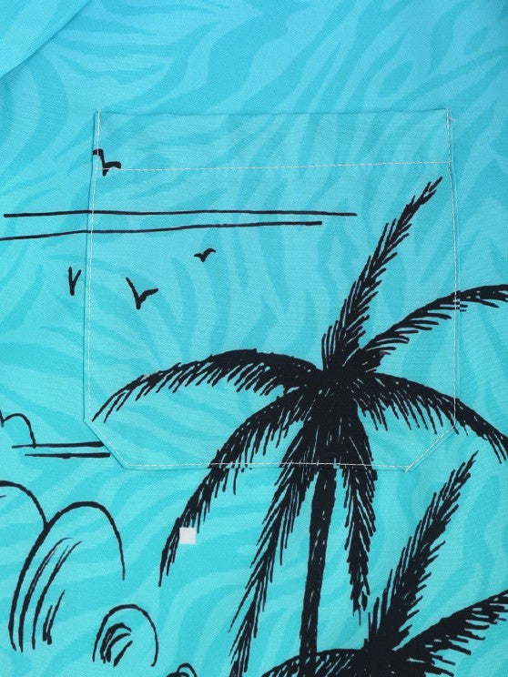 Printed Tree Plant Shirt And Shorts - Grafton Collection