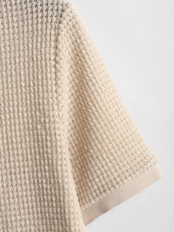 Hollow Out T-Shirt And Zip Fly Pants Set - Grafton Collection