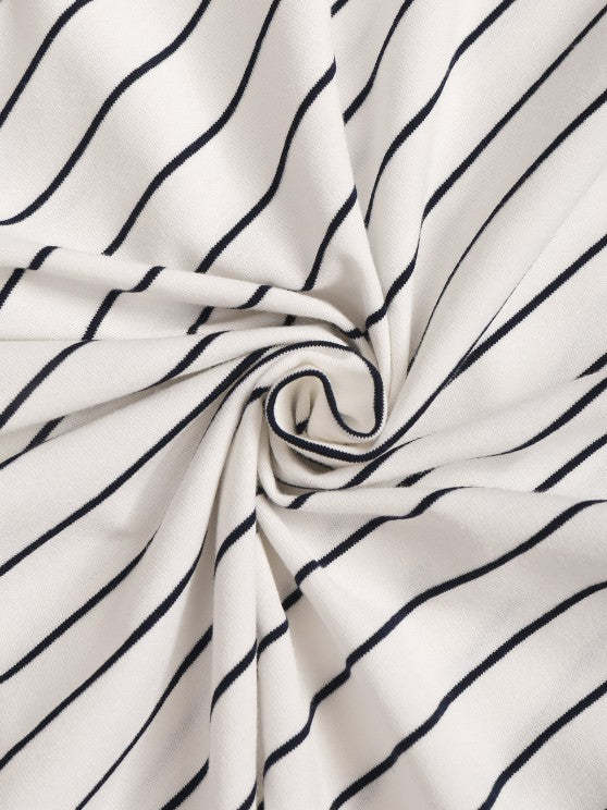 Striped T Shirt And Shorts Sports Set - Grafton Collection