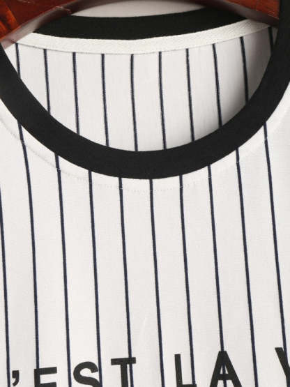 Striped T Shirt And Shorts Sports Set - Grafton Collection