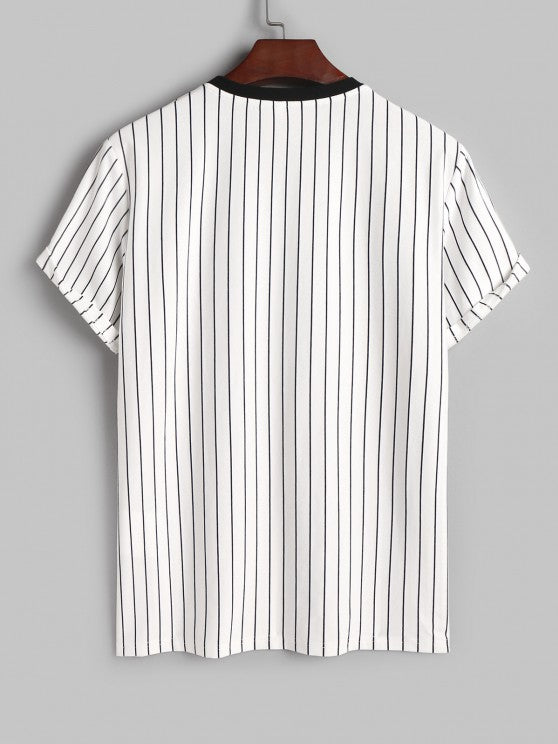 Striped T Shirt And Shorts Sports Set - Grafton Collection