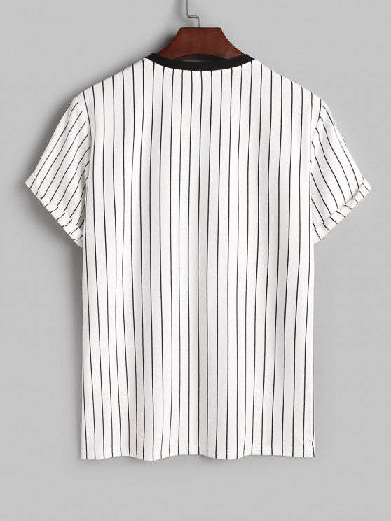Striped T Shirt And Shorts Sports Set - Grafton Collection